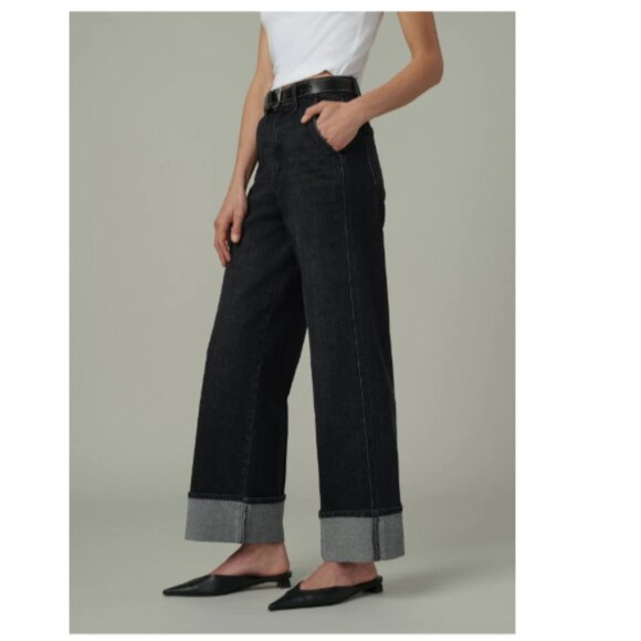 NEW JOE'S The Trixie Denim women Trousers With Wide Cuffs in medium wash 825 7t3 - Picture 3 of 11
